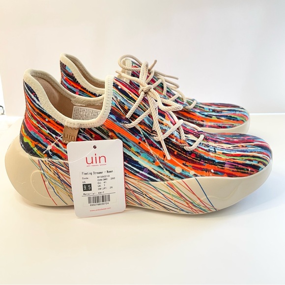9.5 NWT UIN Womens Shoes Knitted Upper  Midsole Shoe Fleeting Streamer - Picture 3 of 8